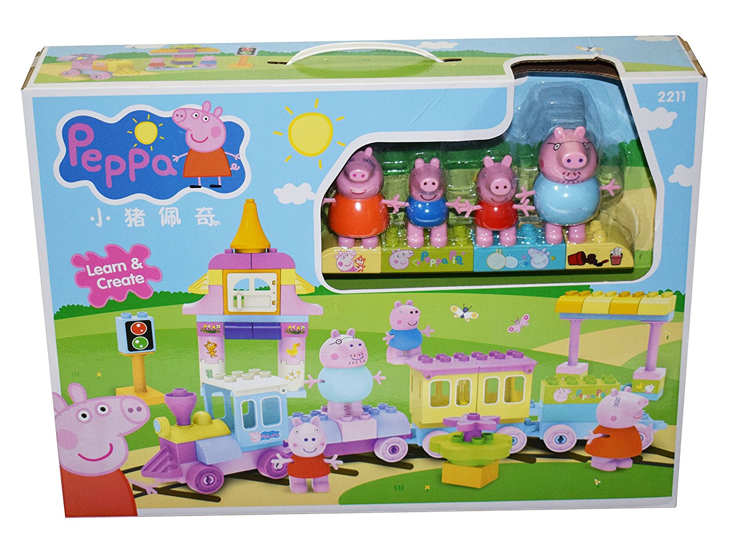 peppa pig train construction set