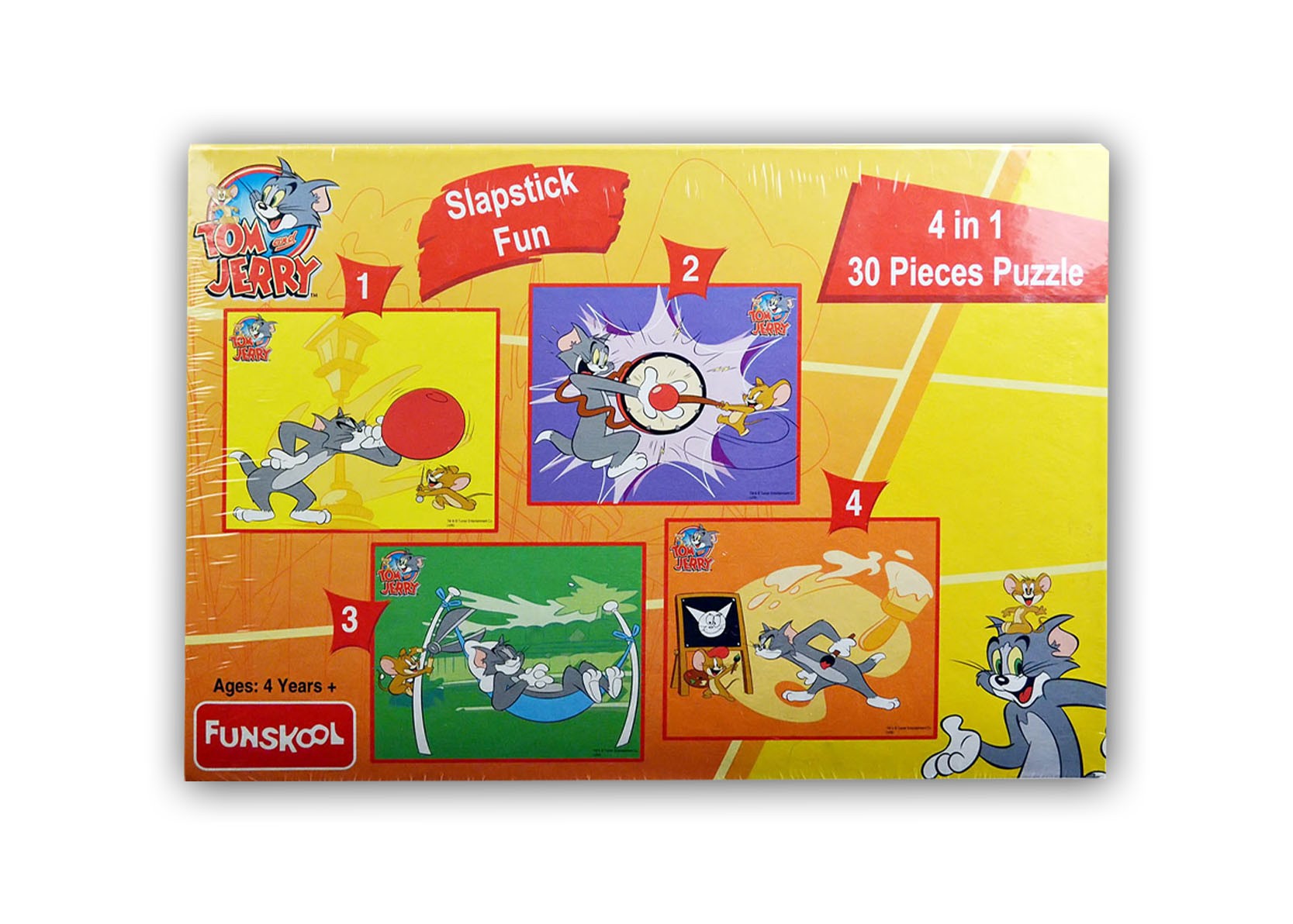 Tom n Jerry Slapstick Fun 4 in 1 Puzzle (30 Pieces)
