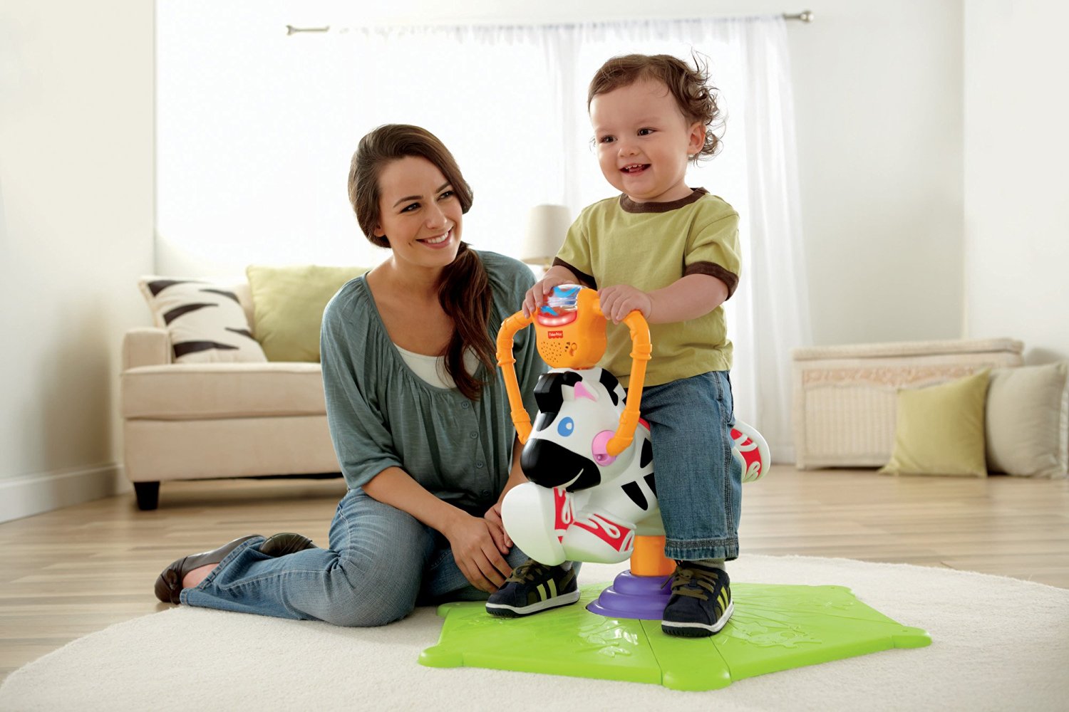 Fisher price rock and spin zebra