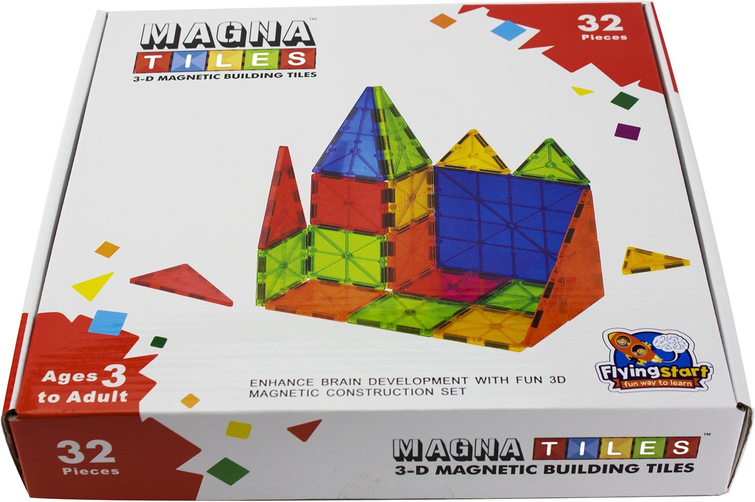 3-D Magnetic Building Tiles Blocks